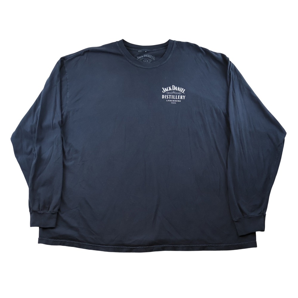 Jack Daniel's Mens XXXL Long Sleeve T-Shirt Black Lynchburg Graphic Tee